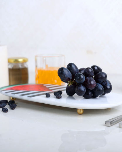 Premium White Marble Serving Platters | Set Of 2