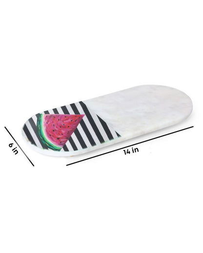 Premium White Marble Serving Platters | Set Of 2