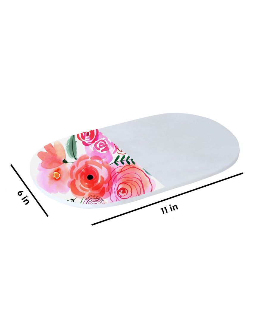 Elegant Floral Print Serving Platter