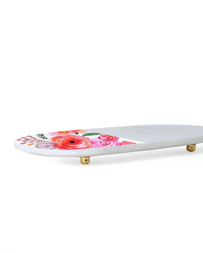 Elegant Floral Print Serving Platter