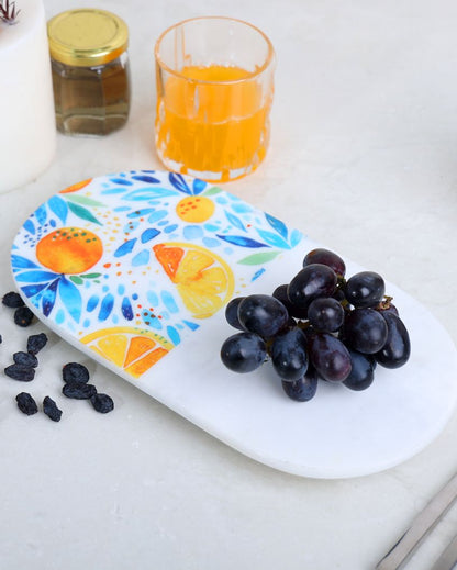 Vibrant Fruit Print Serving Platter