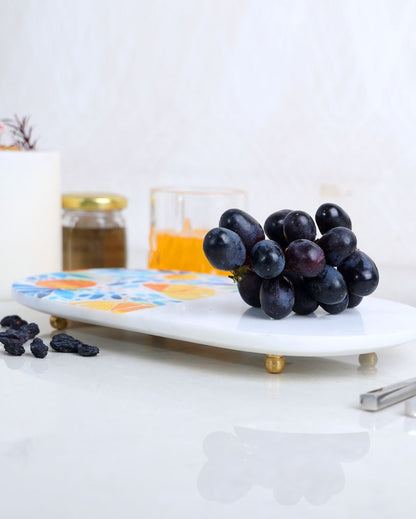 Vibrant Fruit Print Serving Platter