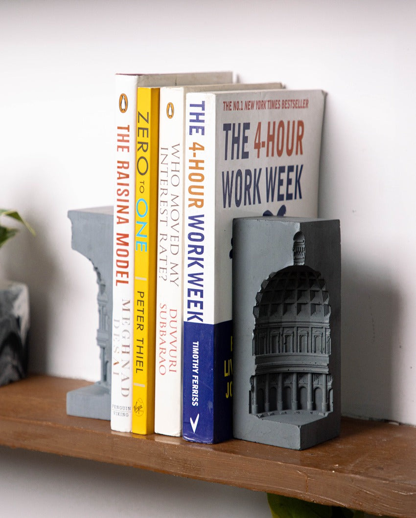 Classic Architectural Style Pantheon Concrete Bookend | 2 x 2 x 5 inches