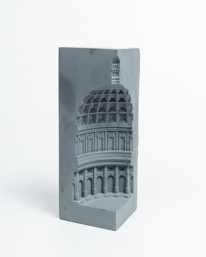 Classic Architectural Style Pantheon Concrete Bookend | 2 x 2 x 5 inches