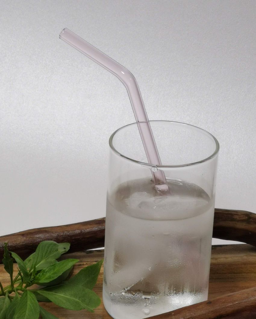 Reusable Glass 6 Straws With Brush