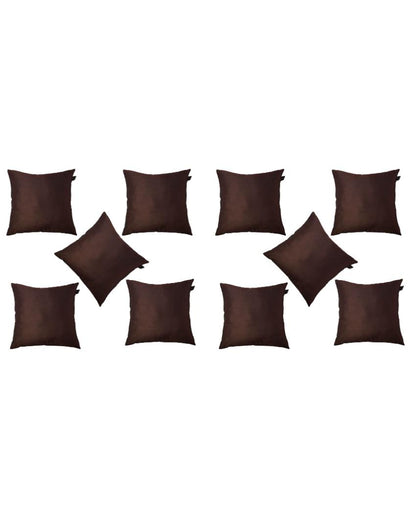 Faux Silk Polyester Cushion Covers  | Multiple Colors | Set Of 10 | 12 x 12 inches