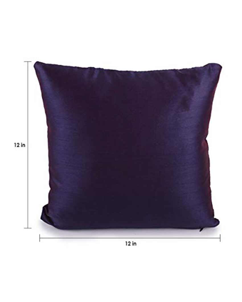 Faux Silk Polyester Cushion Covers  | Multiple Colors | Set Of 10 | 12 x 12 inches