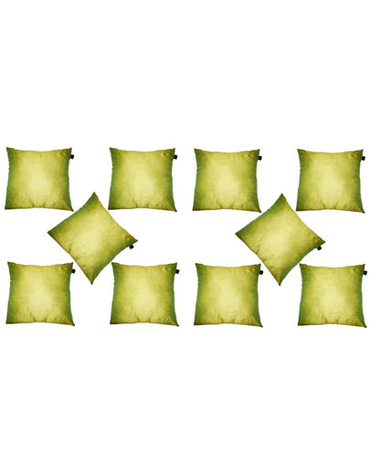 Faux Silk Polyester Cushion Covers  | Multiple Colors | Set Of 10 | 12 x 12 inches