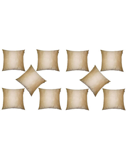 Faux Silk Polyester Cushion Covers  | Multiple Colors | Set Of 10 | 12 x 12 inches