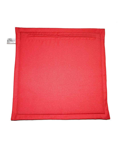 Reversible Waterproof Polyester Tie Up Cushion Pads For Chairs  | Multiple Colors | Set Of 4 | 16 x 16 inches