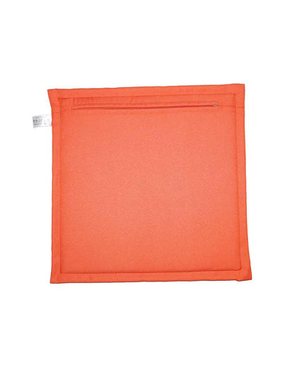 Reversible Waterproof Polyester Tie Up Cushion Pads For Chairs  | Multiple Colors | Set Of 4 | 16 x 16 inches