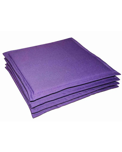 Reversible Waterproof Polyester Tie Up Cushion Pads For Chairs  | Multiple Colors | Set Of 4 | 16 x 16 inches