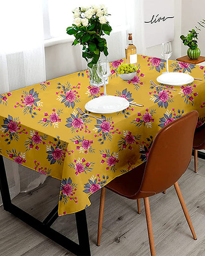 Chic Printed Polyester 6 Seater Table Cover | 57X95 inches