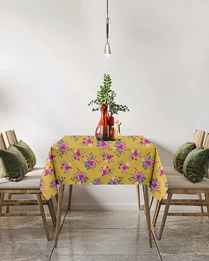 Chic Printed Polyester 6 Seater Table Cover | 57X95 inches