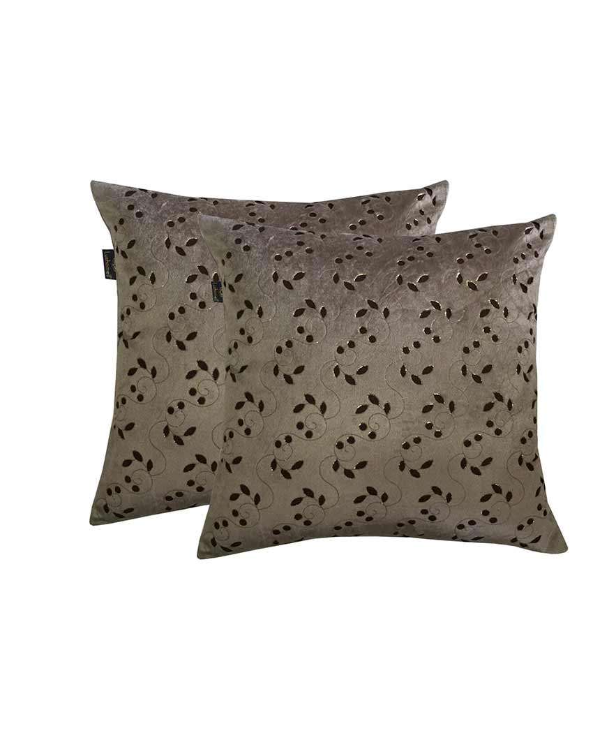 Laser Cut Velvet Cushion Covers | Set Of 2 | 16 x 16 inches