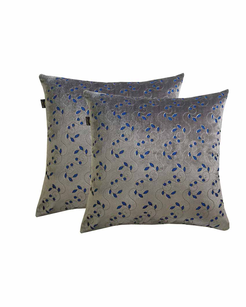 Laser Cut Velvet Cushion Covers | Set Of 2 | 16 x 16 inches