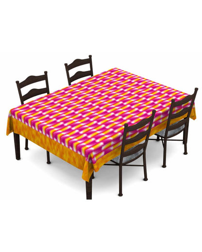 Dynamic Digital Printed Themed 6 Seater Table Cover | 60X90 inches Pink