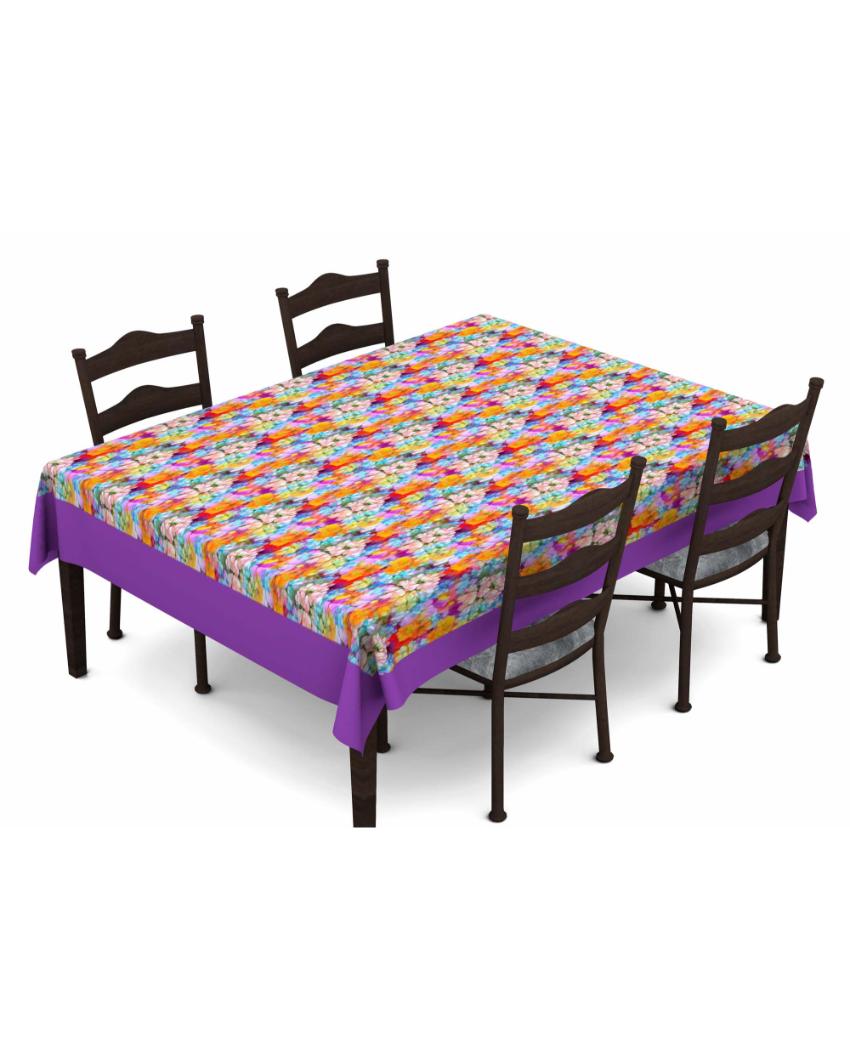 Dynamic Digital Printed Themed 6 Seater Table Cover | 60X90 inches Orange