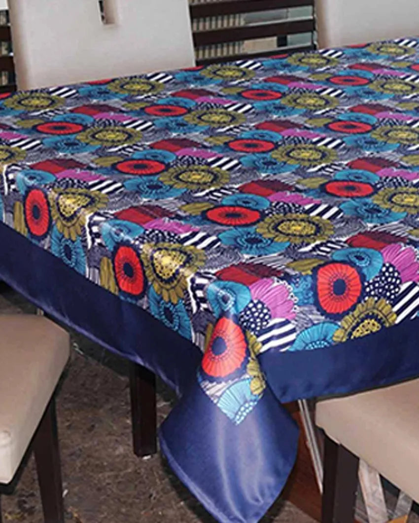 Dynamic Digital Printed Themed 6 Seater Table Cover | 60X90 inches Red Black