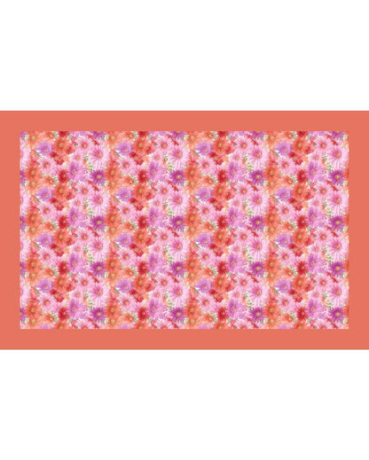 Modern Digital Printed Themed 6 Seater Table Cover | 60X90 inches Orange Pink