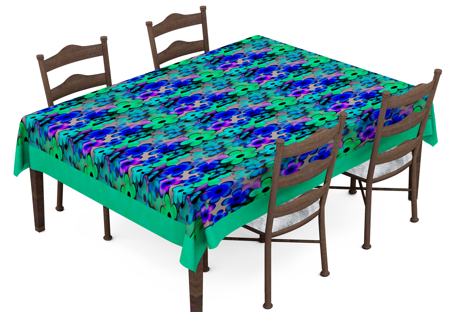 Modern Digital Printed Themed 6 Seater Table Cover | 60X90 inches Butterfly
