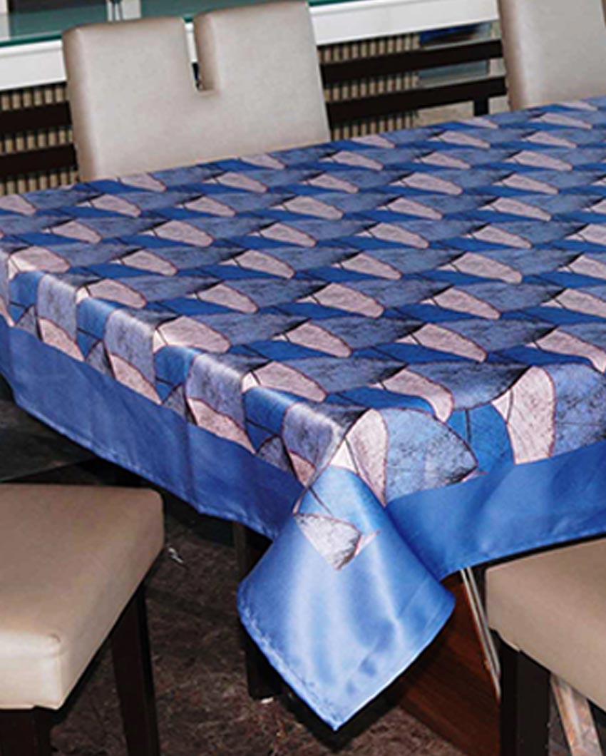 Premium Digital Printed Themed 6 Seater Table Cover | 60X90 inches Blue