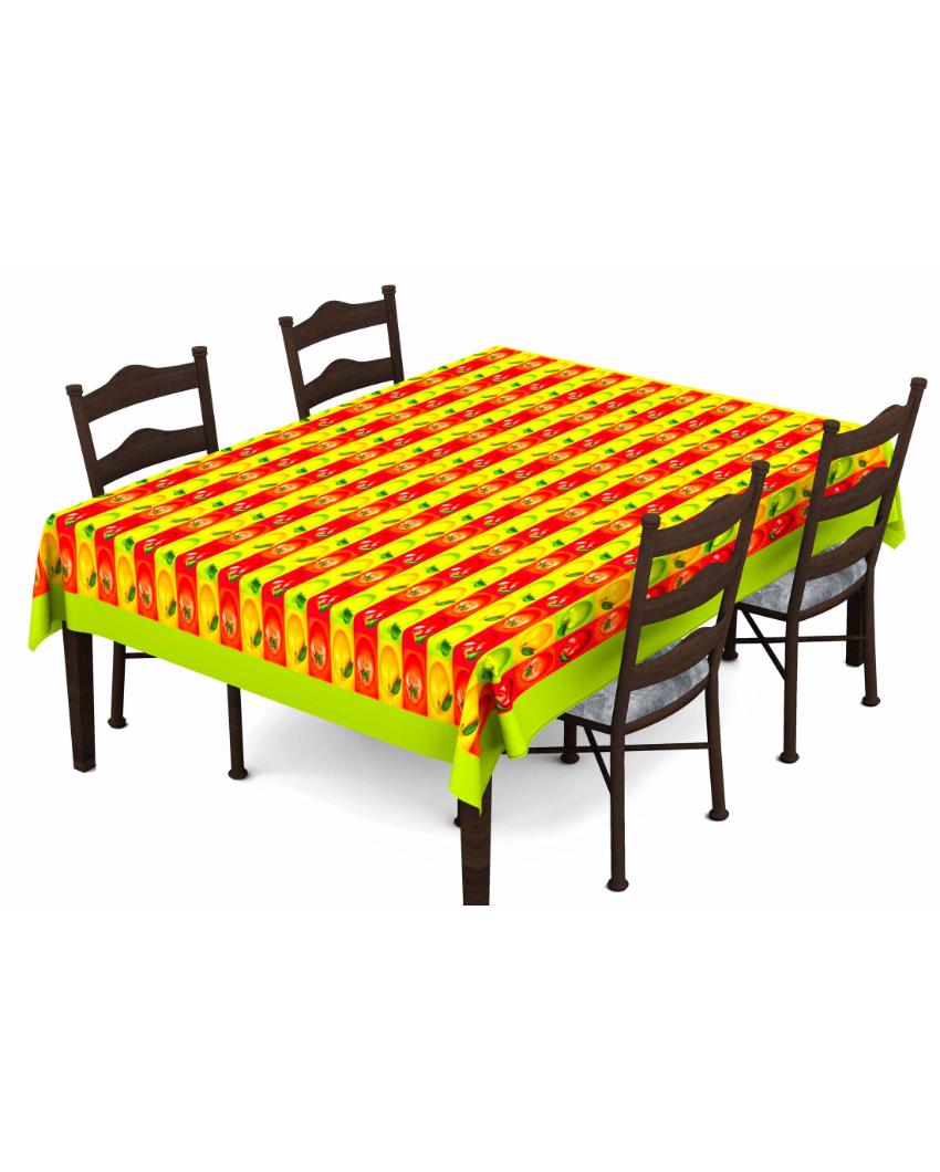Premium Digital Printed Themed 6 Seater Table Cover | 60X90 inches Red Green