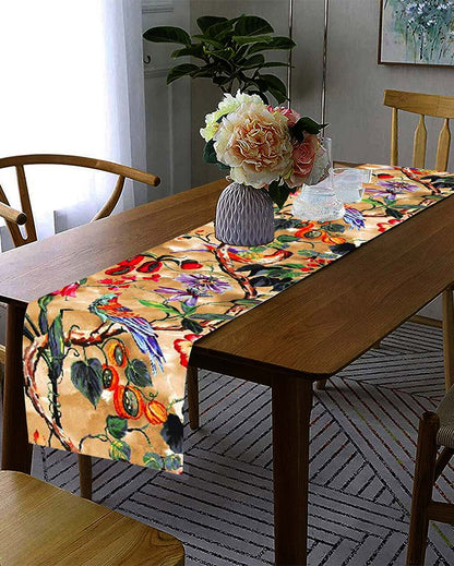 Printed Regular Cotton 6 Seater Table Runner | 13 X 72 Inches | Single Multicolor