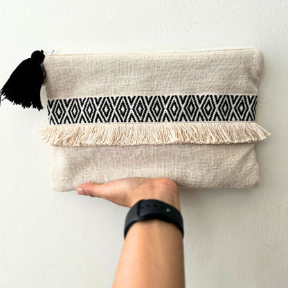 Trendy Yin-Yang Handwoven Pouch | 10.6x7 Inches Default Title
