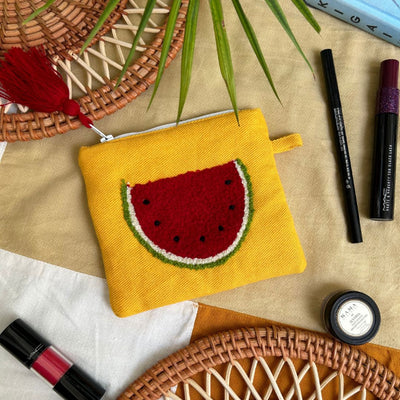 Watermelon Pattern Hand Pouch | 6x6 Inches Default Title