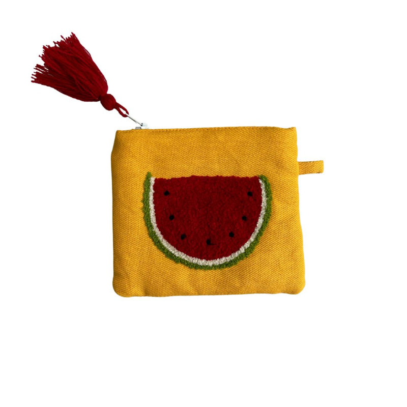 Watermelon Pattern Hand Pouch | 6x6 Inches Default Title