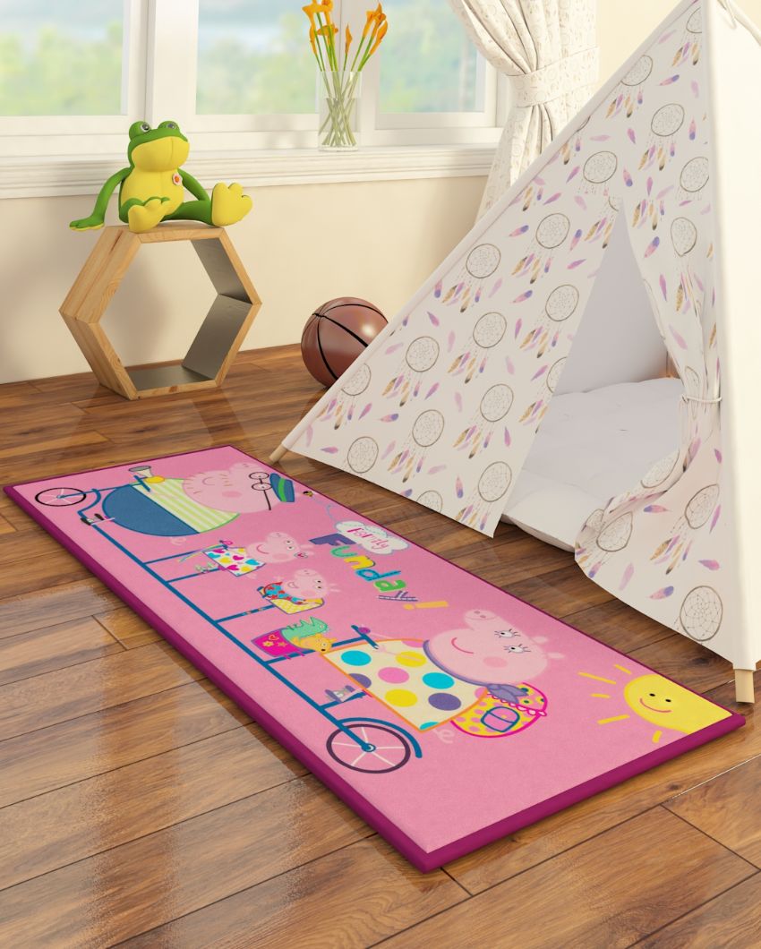 Funday Peppa Pig Nylon Floor Mat | 55 x 21 inches