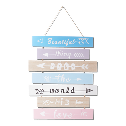 Beauty Full Thing In The World Positive Quotes Wall Hanging | 43 x 25 cm/ 17 x 10 inches