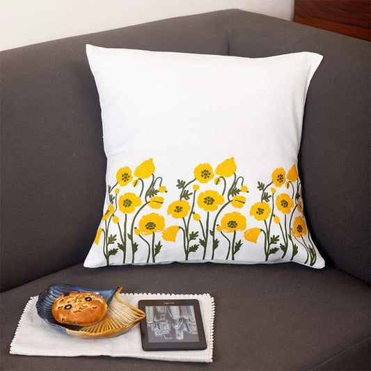 Floral Recycled cotton cushion cover | 20x20 inch | Available with cushion Default Title