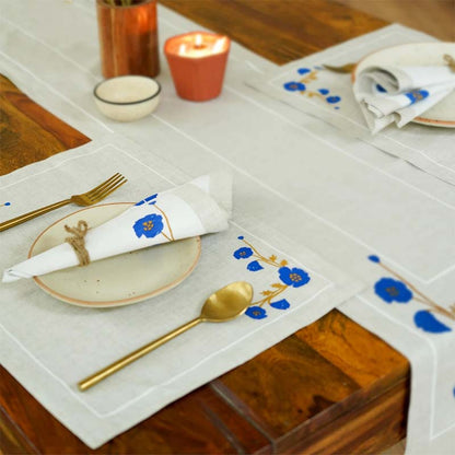 Pure Hemp table Runner with Floral detailing| LIMITED EDITION Default Title