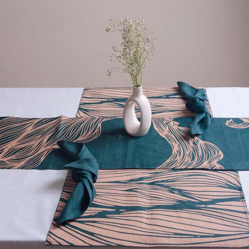 Printed Table runner | hemp linen | 72x13 Default Title