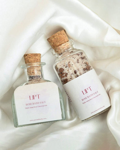 Rose Bath Salt Calming & Soothing Handmade Salt | 2 x 5 inches