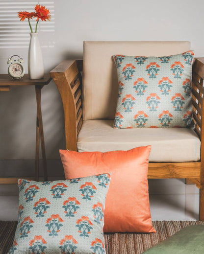 Priyadarsha Printed Velvet Cushion Covers | 16 x 16 inches