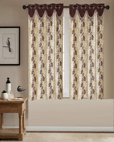 Polyester Printed Window Curtains  | Multiple Colors | Set of 2 | 48 x 60 inches