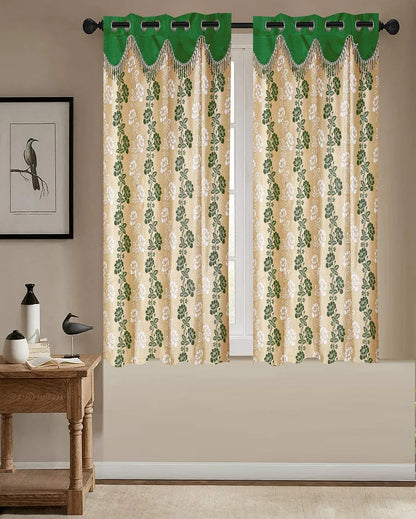 Polyester Printed Window Curtains  | Multiple Colors | Set of 2 | 48 x 60 inches