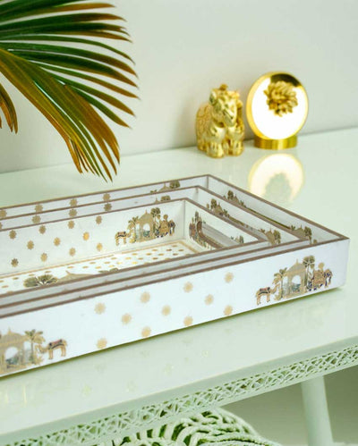 Royal Jaipur Camel Safari Decorative Tray | Set of 3