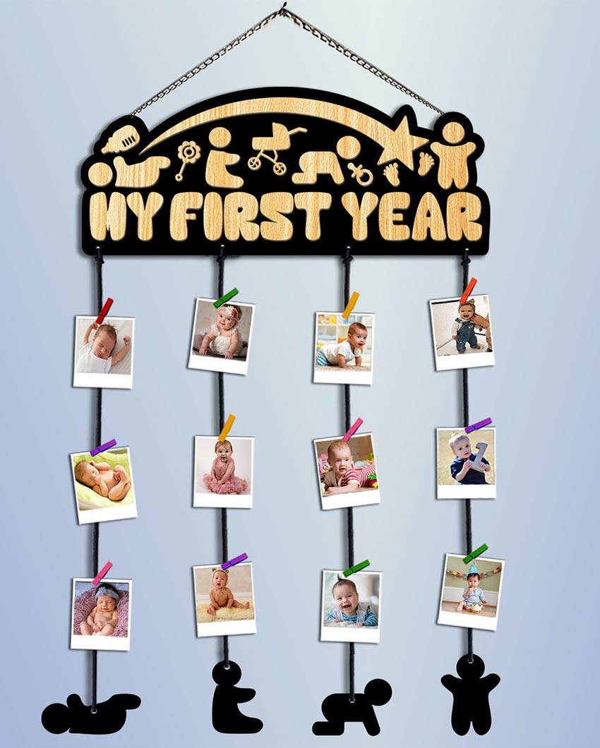 My First Year Hanging Wall Photo Frame