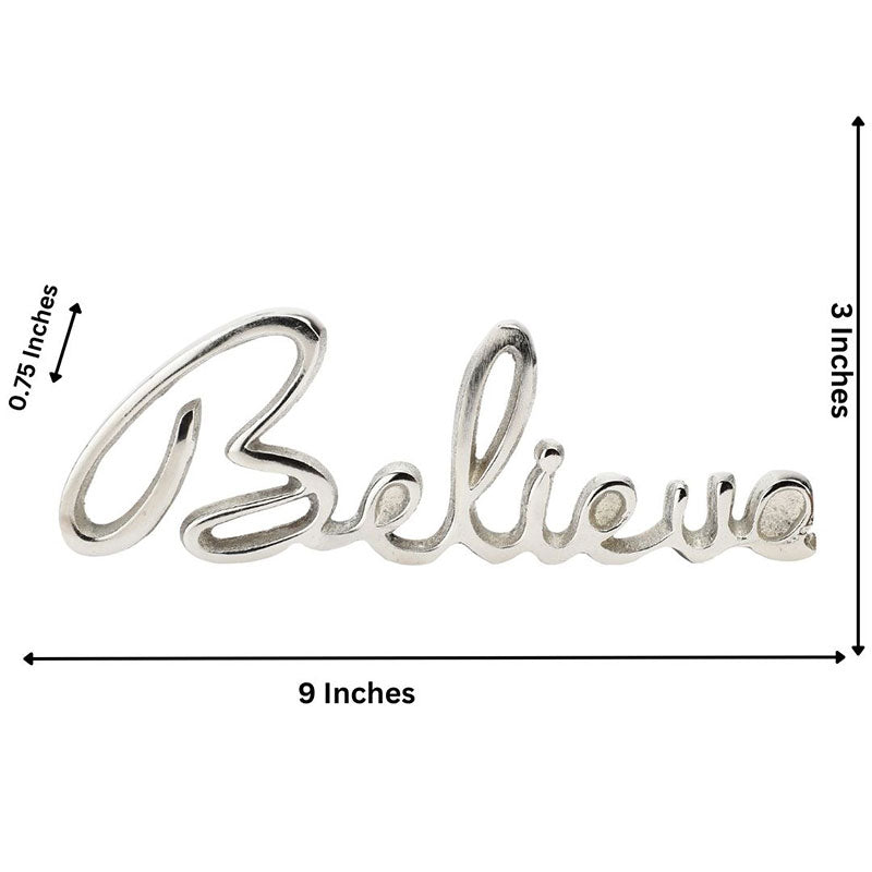 Susia Tabletop FreeStanding | Sign-Believe | Multiple Colors Nickel