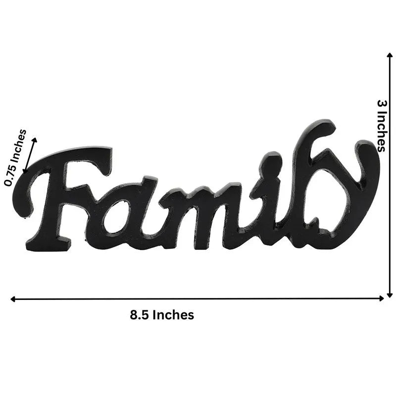 Luia Tabletop FreeStanding | Sign-Family | Multiple Colors Black