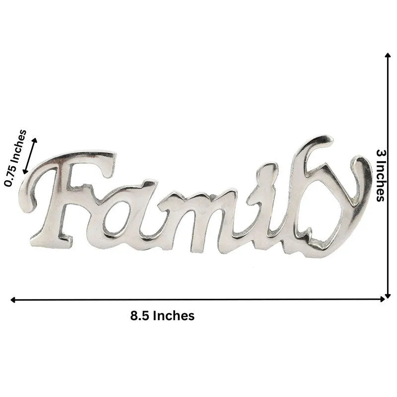 Luia Tabletop FreeStanding | Sign-Family | Multiple Colors Nickel