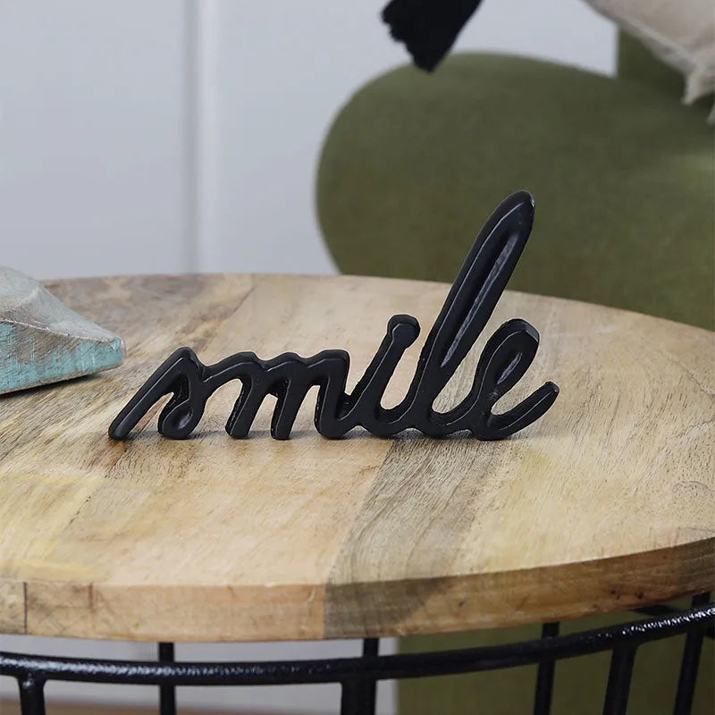 Emilia Tabletop FreeStanding | Sign-Smile | Multiple Colors Black