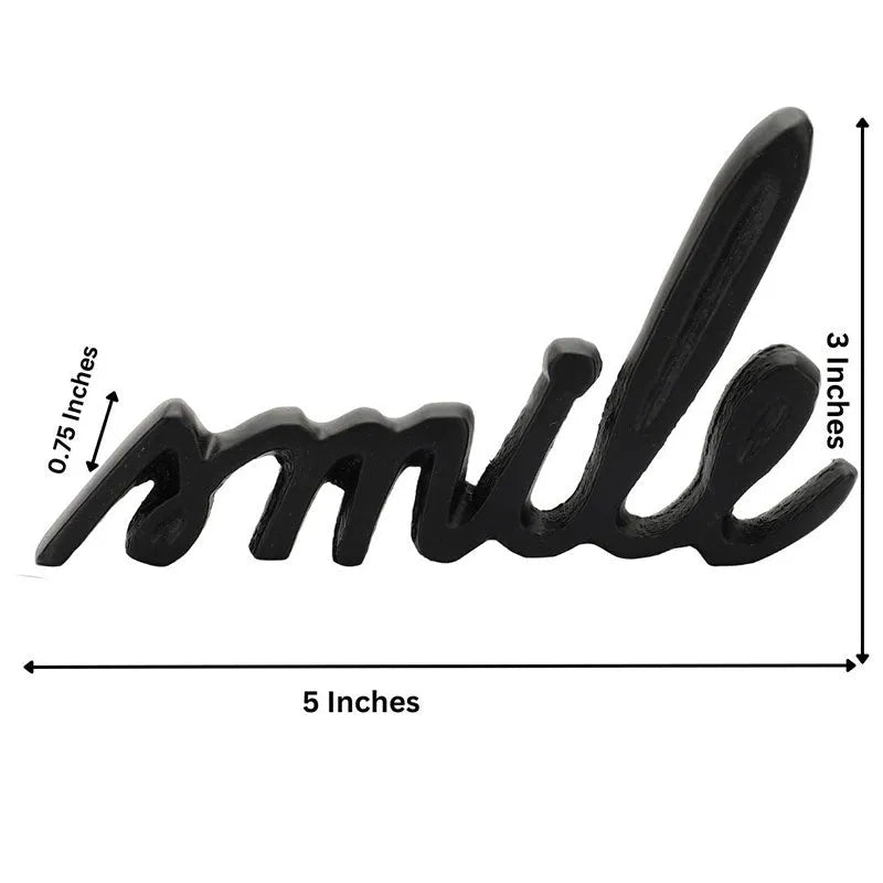 Emilia Tabletop FreeStanding | Sign-Smile | Multiple Colors Black