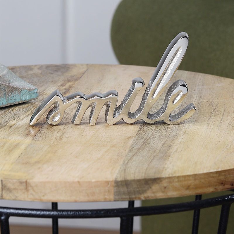 Emilia Tabletop FreeStanding | Sign-Smile | Multiple Colors Nickel