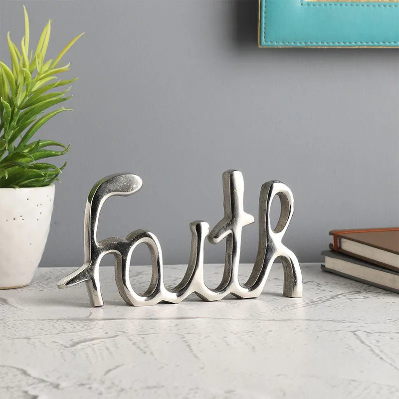 Vasla Tabletop FreeStanding | Sign-Faith | Multiple Colors Nickel