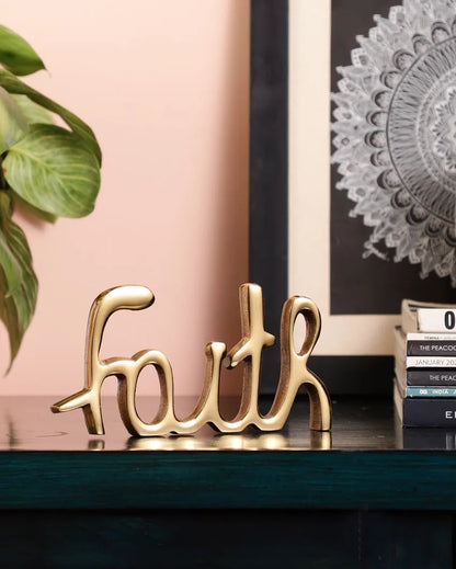 Vasla Tabletop Free Standing | Sign-Faith Gold